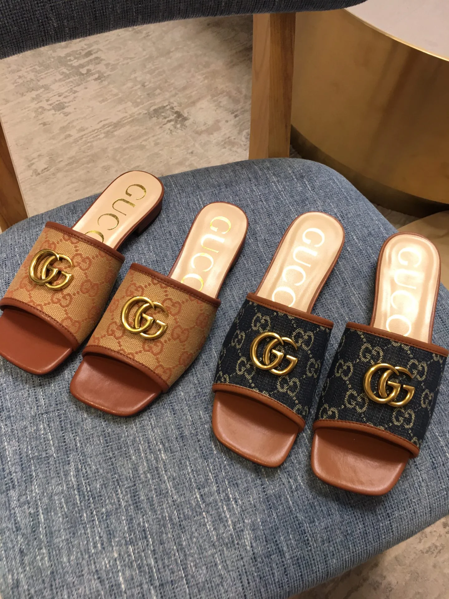 Тапочки Gucci с квадратным носком