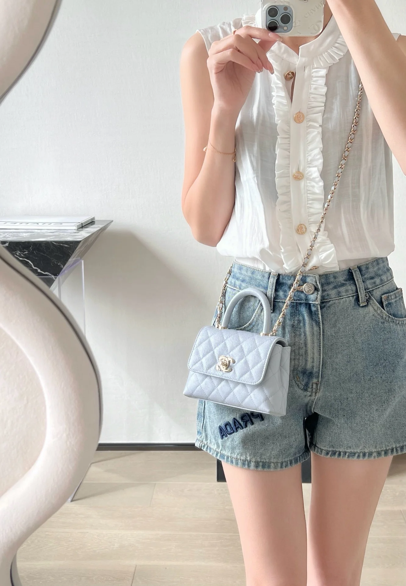 Chanel - ????-?????????-bb Синяя золотая пряжка