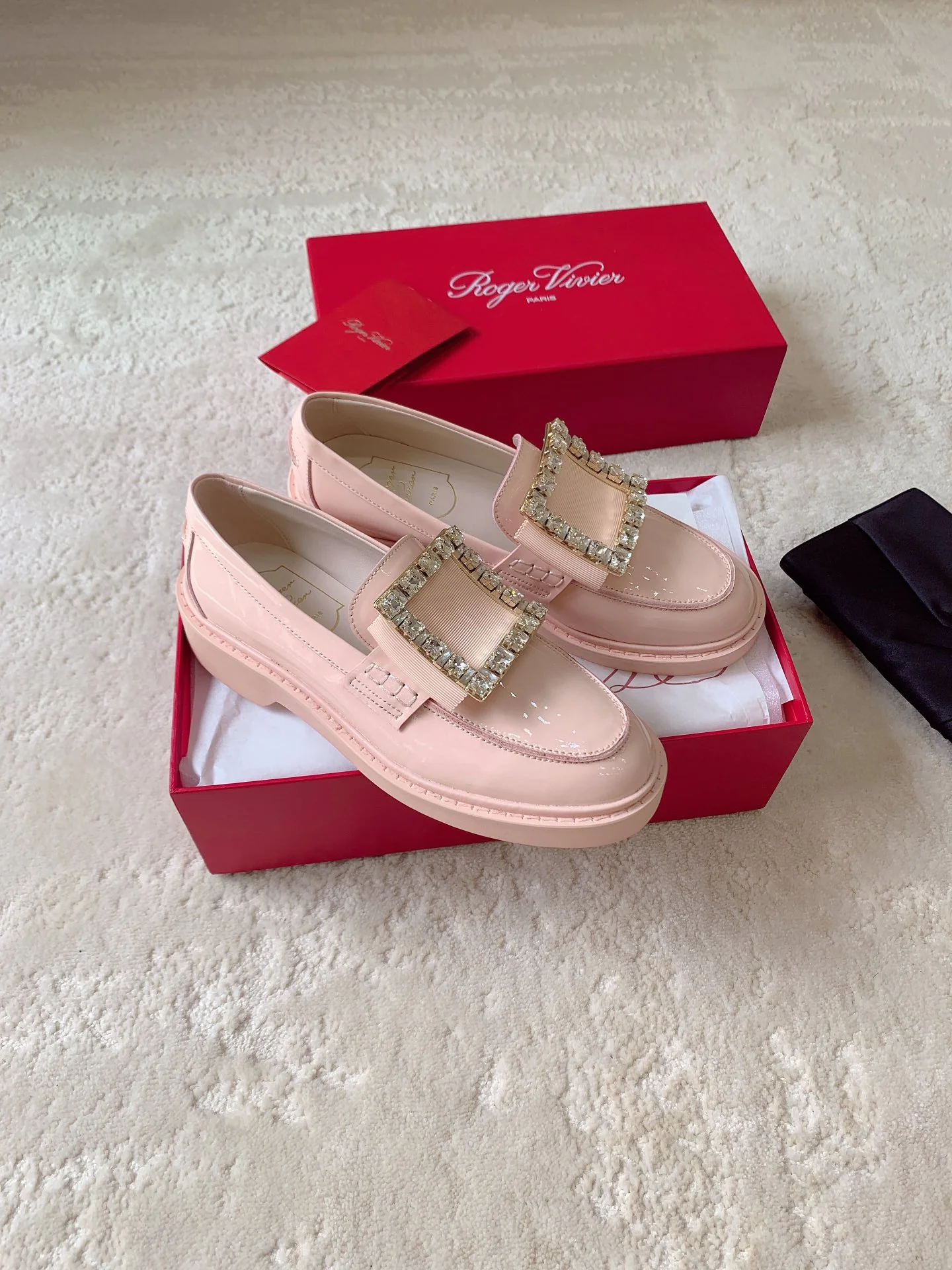 Обувь RV Shoes - Новинка сезона осень/зима 2023 - Лоферы ?Макарон? - Глянцевый розовый