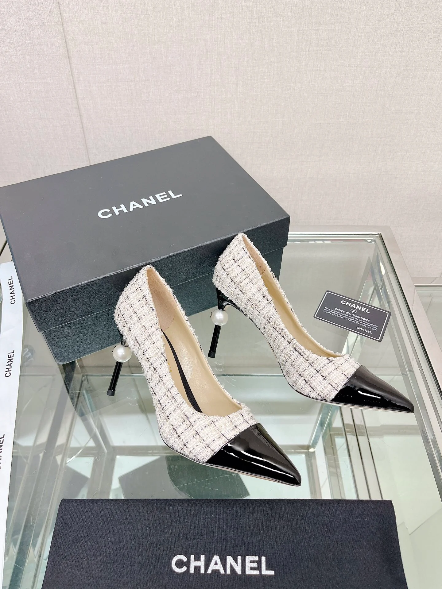 Туфли на высоком каблуке Chanel Coco Pearl - 8-5 см