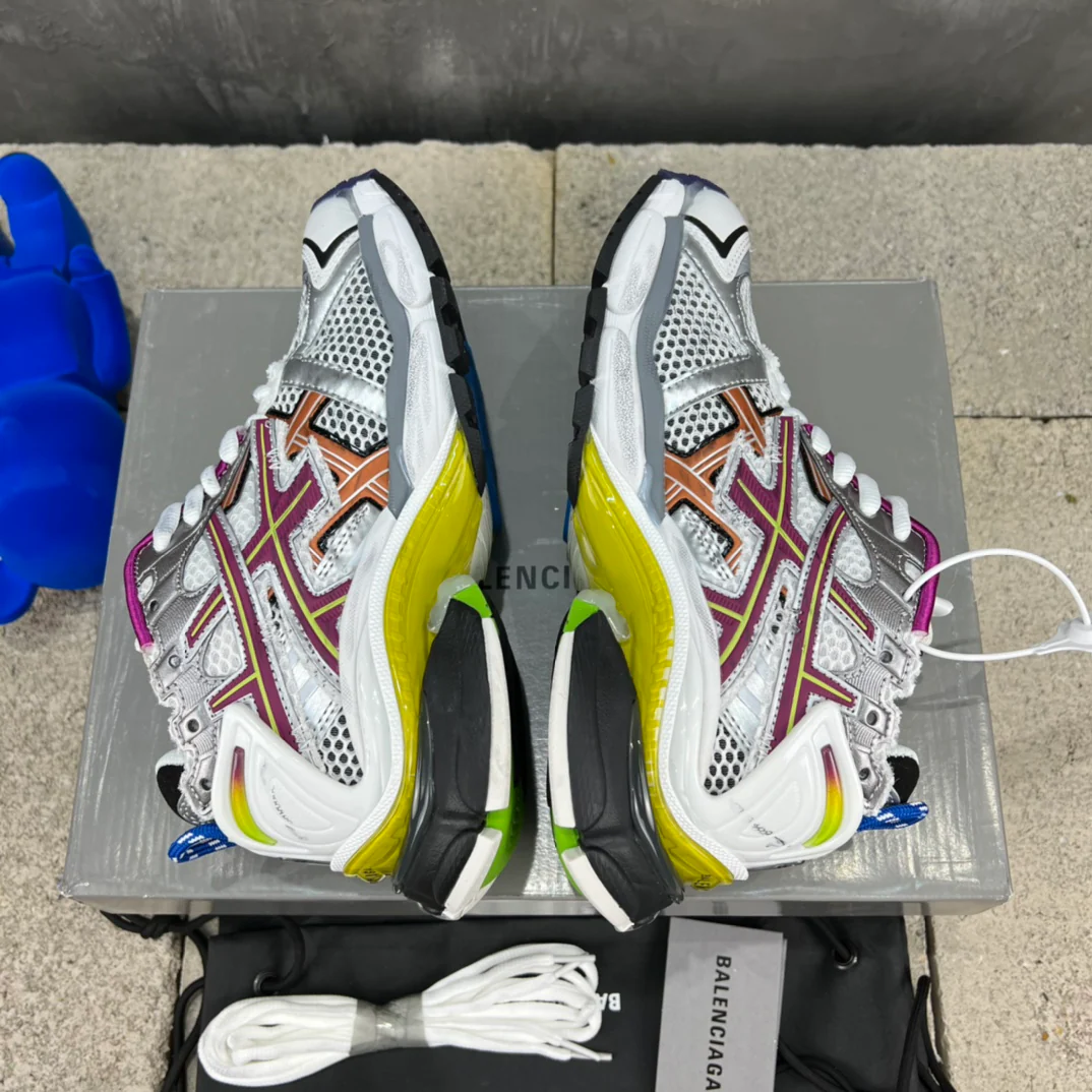 Кроссовки Balenciaga Runner - унисекс - серебристо-фиолетовые