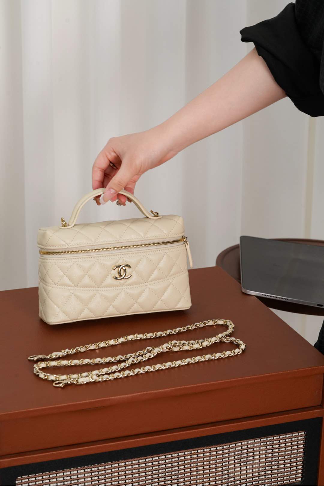 25 центов - Ручной пакет-коробочка - Личи Корова - Бежевый