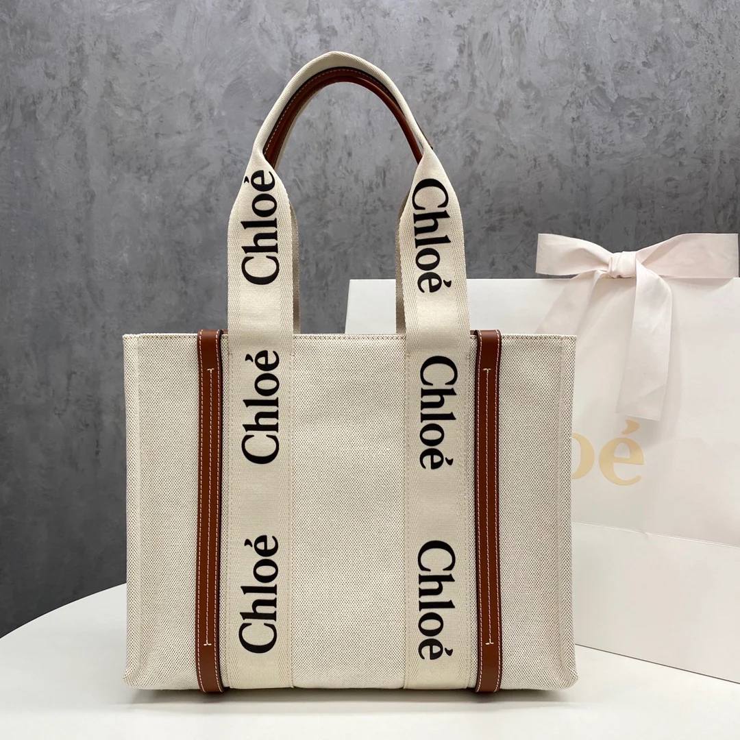 Сумка-тоут Chloe Woody - Средний размер - Коричневая