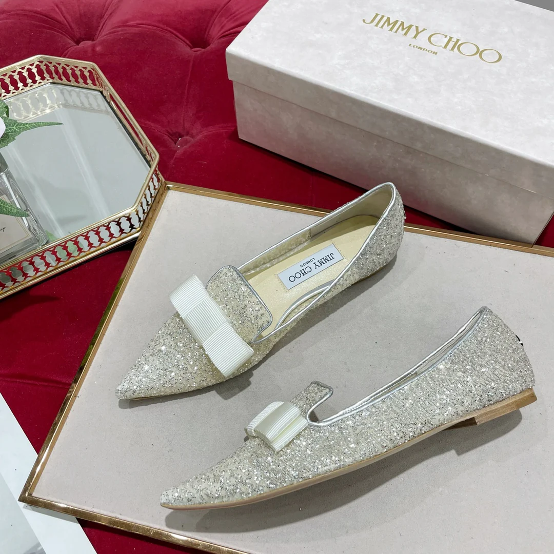 Джимми - Галстук-бабочка - Туфли с острым носком - Туфли на плоской подошве