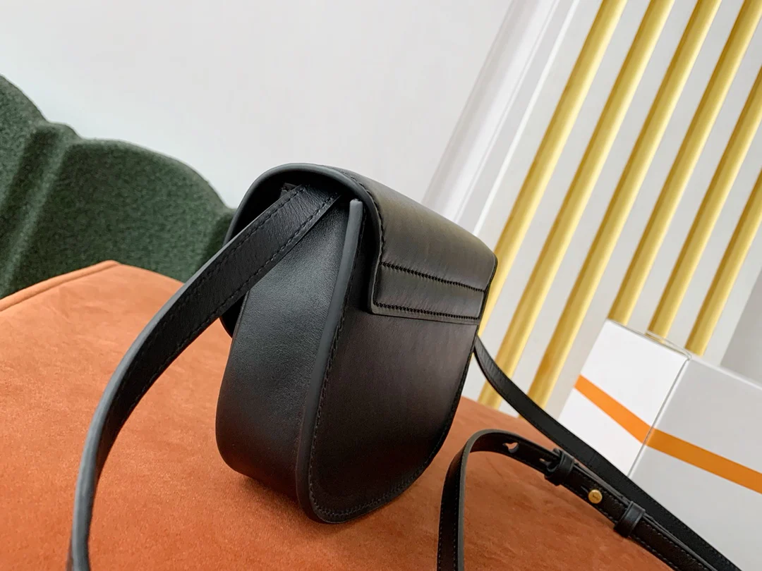 Летняя коллекция YSL 2020 - Сумка-седло Kaia - Черная - 15 см