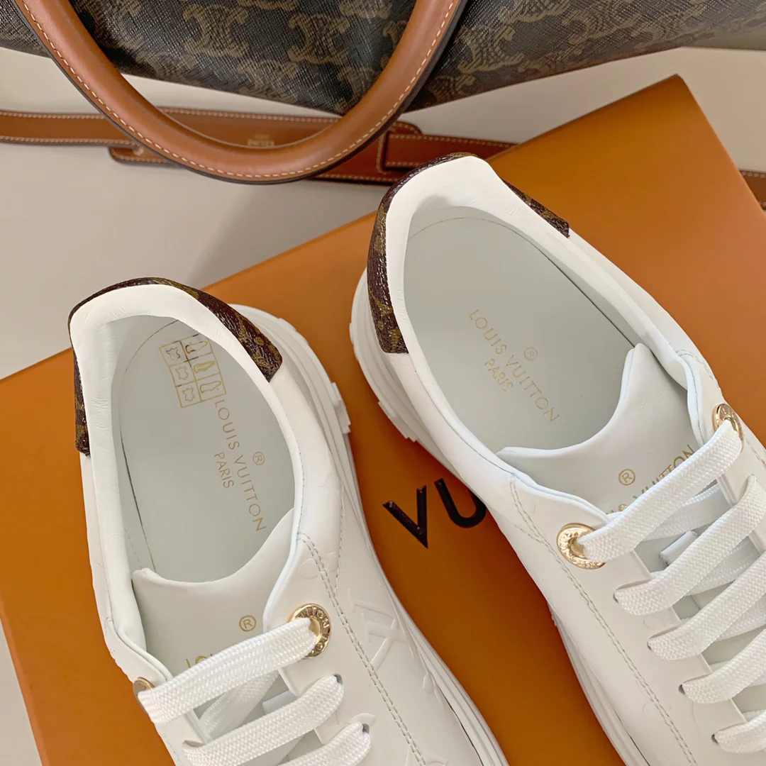 Обувь LV - LV Time Out - белые кроссовки на платформе - 1