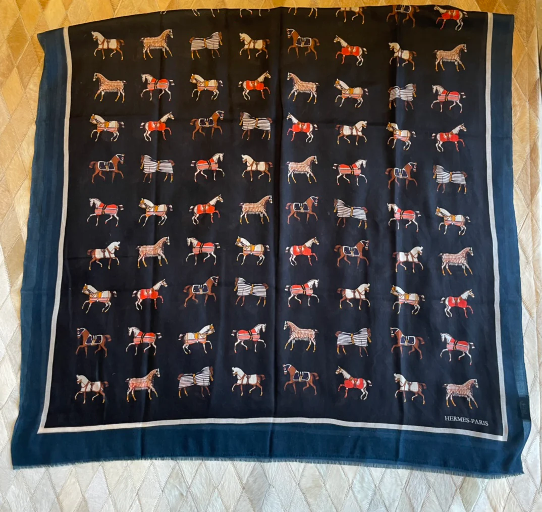 Hermes - Королевство ?Мой маленький пони? - Длинный шарф 100-200 - Кашемир 100-го сорта