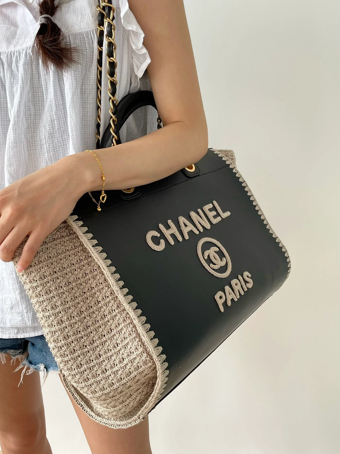 Сумка-тоут Chanel Ohanel, пляжная сумка, сумка для покупок