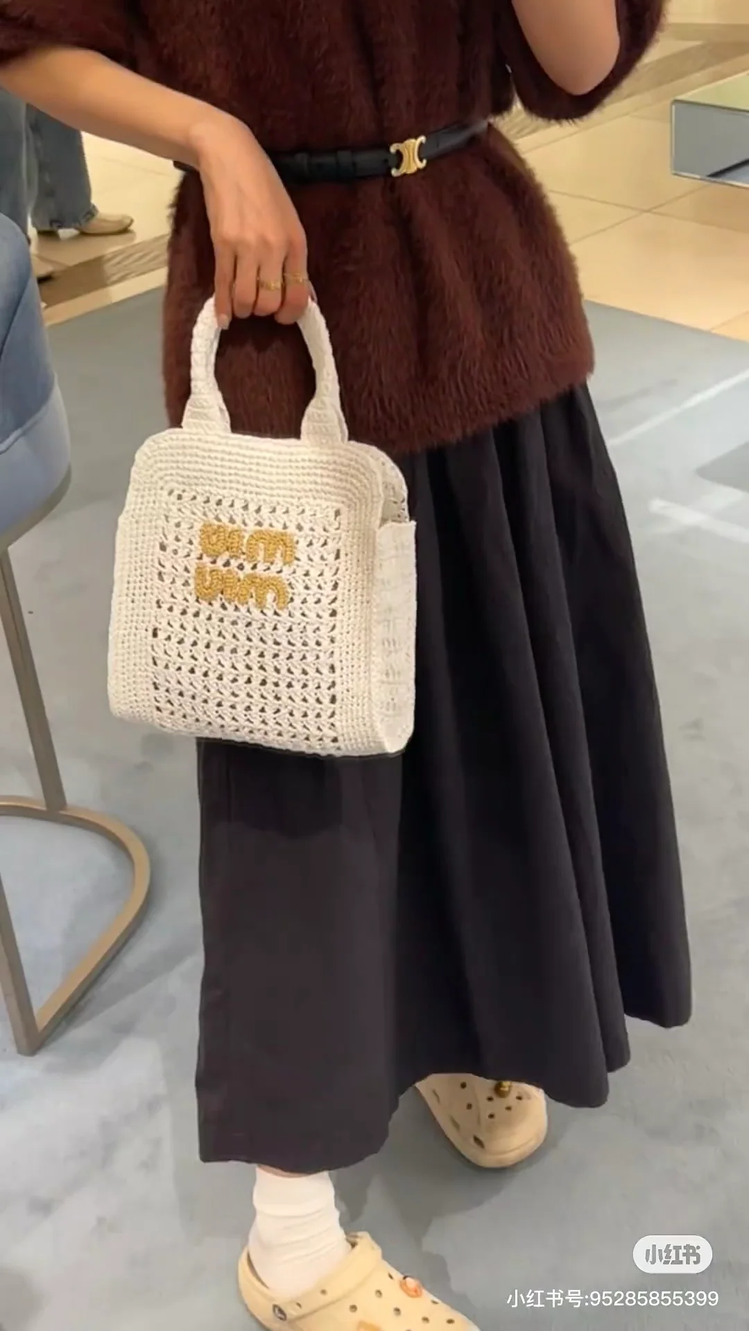 Плетеная летняя сумка-тоут Miu Miu - 1