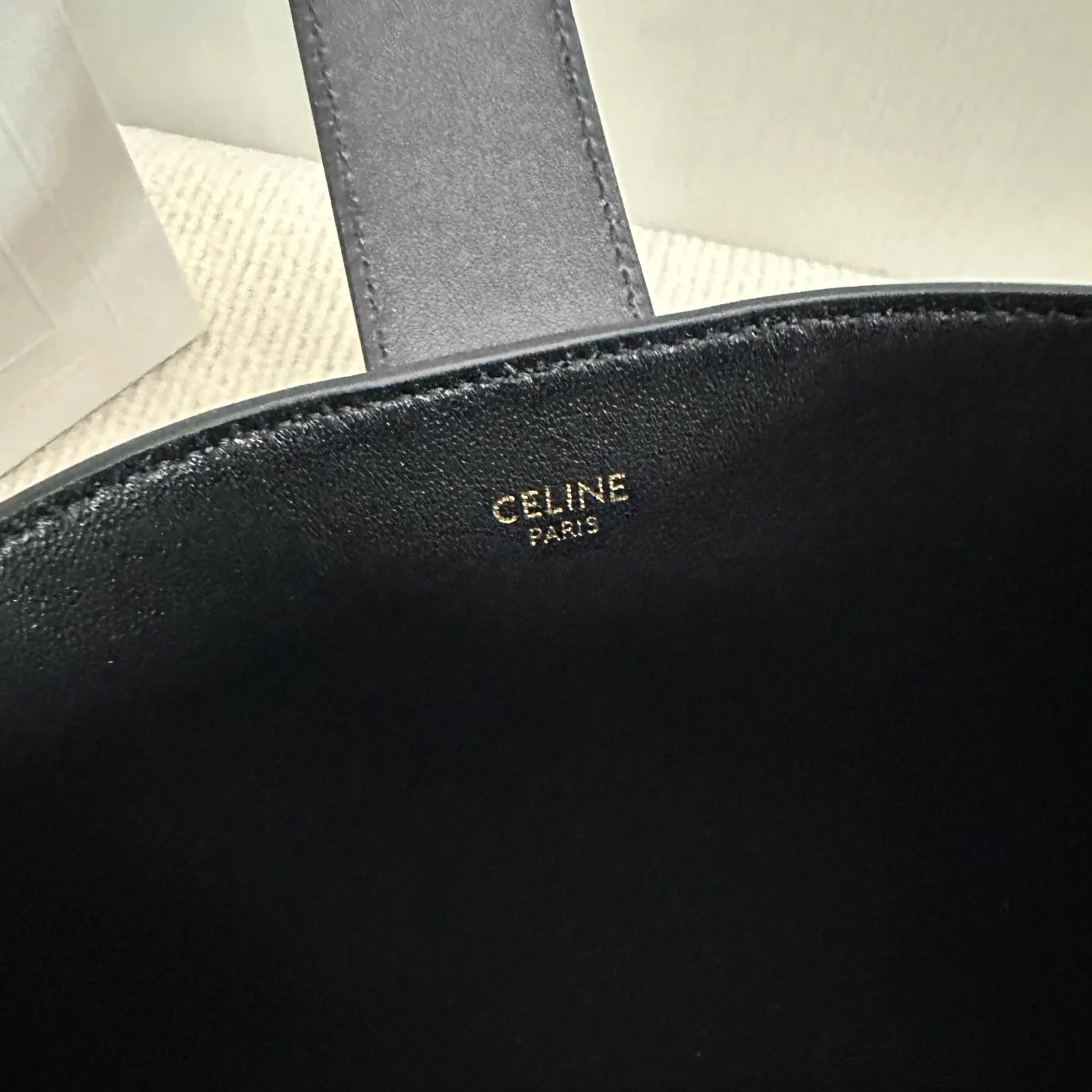 Сумка-ведро Celine Triomphe - Мини - Черная