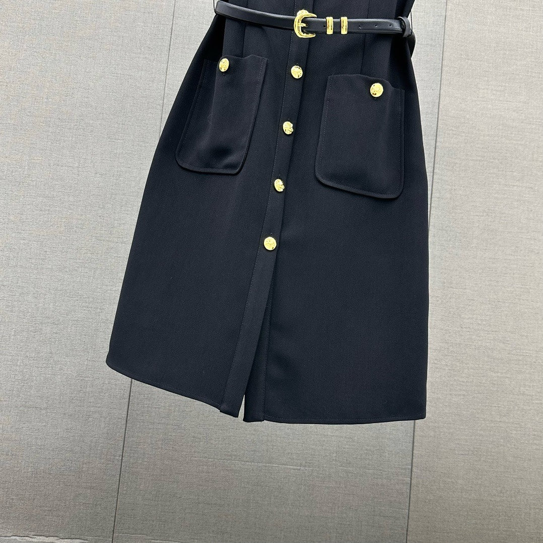 Celine 2404 - Рабочий комбинезон с круглым вырезом - Черный