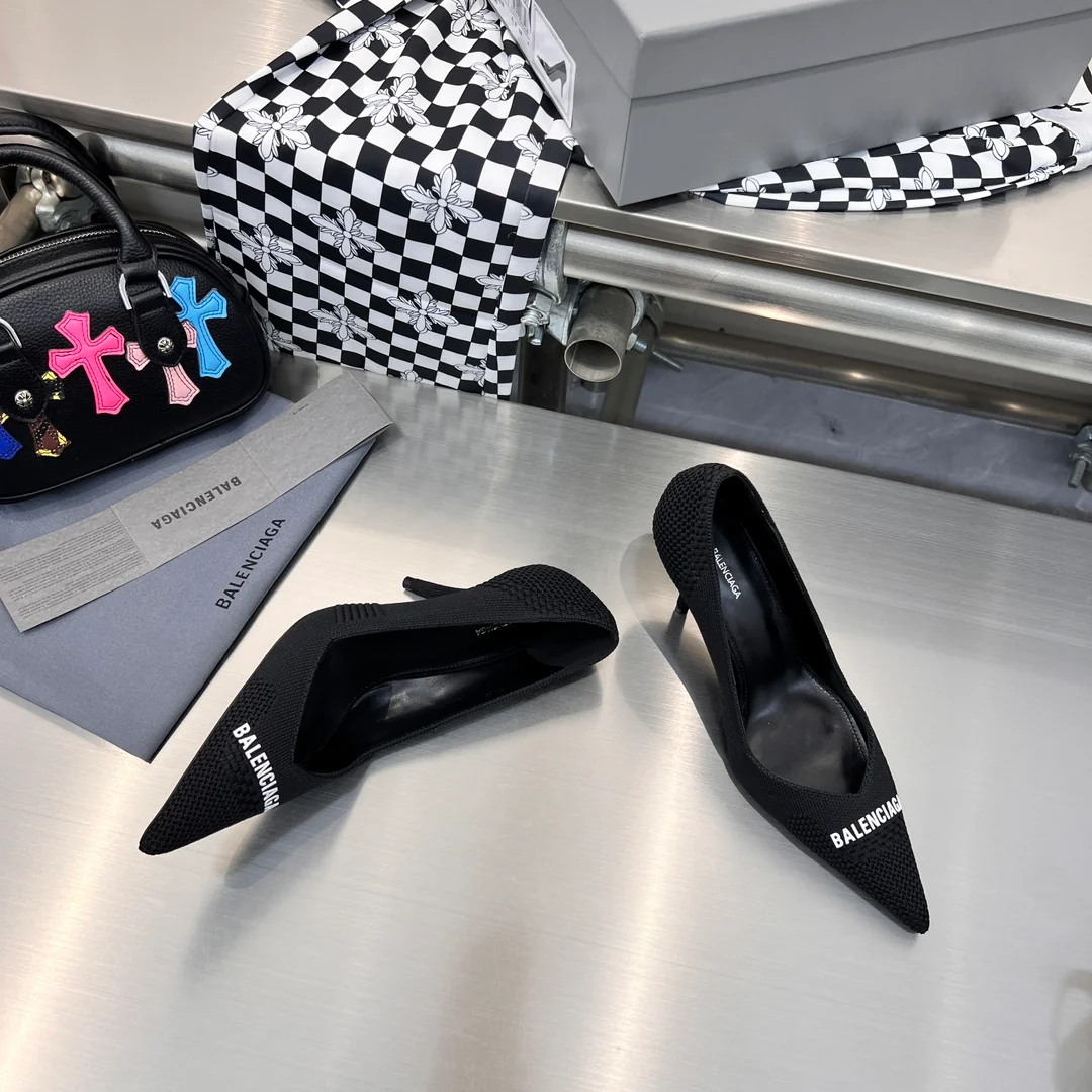 Balenciaga Весна/Лето 2023 - Туфли-лодочки на шпильке с острым носком - 9 см