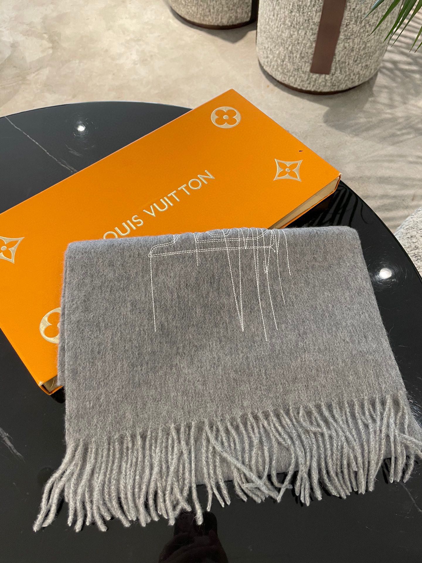 Кашемировый шарф LV - 30 см - 180 см - Унисекс