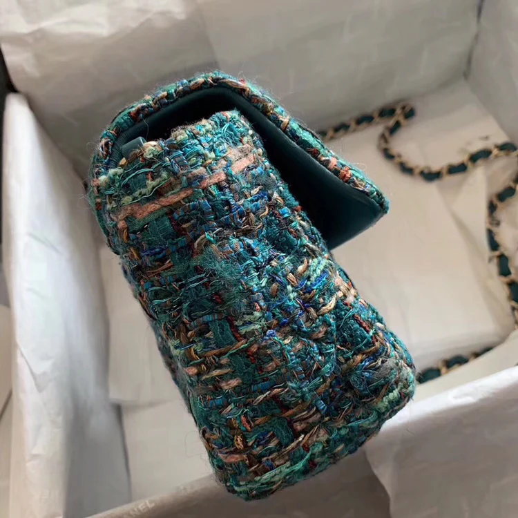 Плетеная сумка Chanel CF - темно-синяя