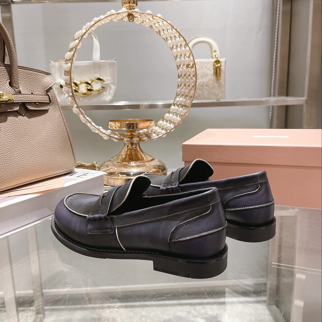 Лоферы Miu Miu Coin - Черные - 1