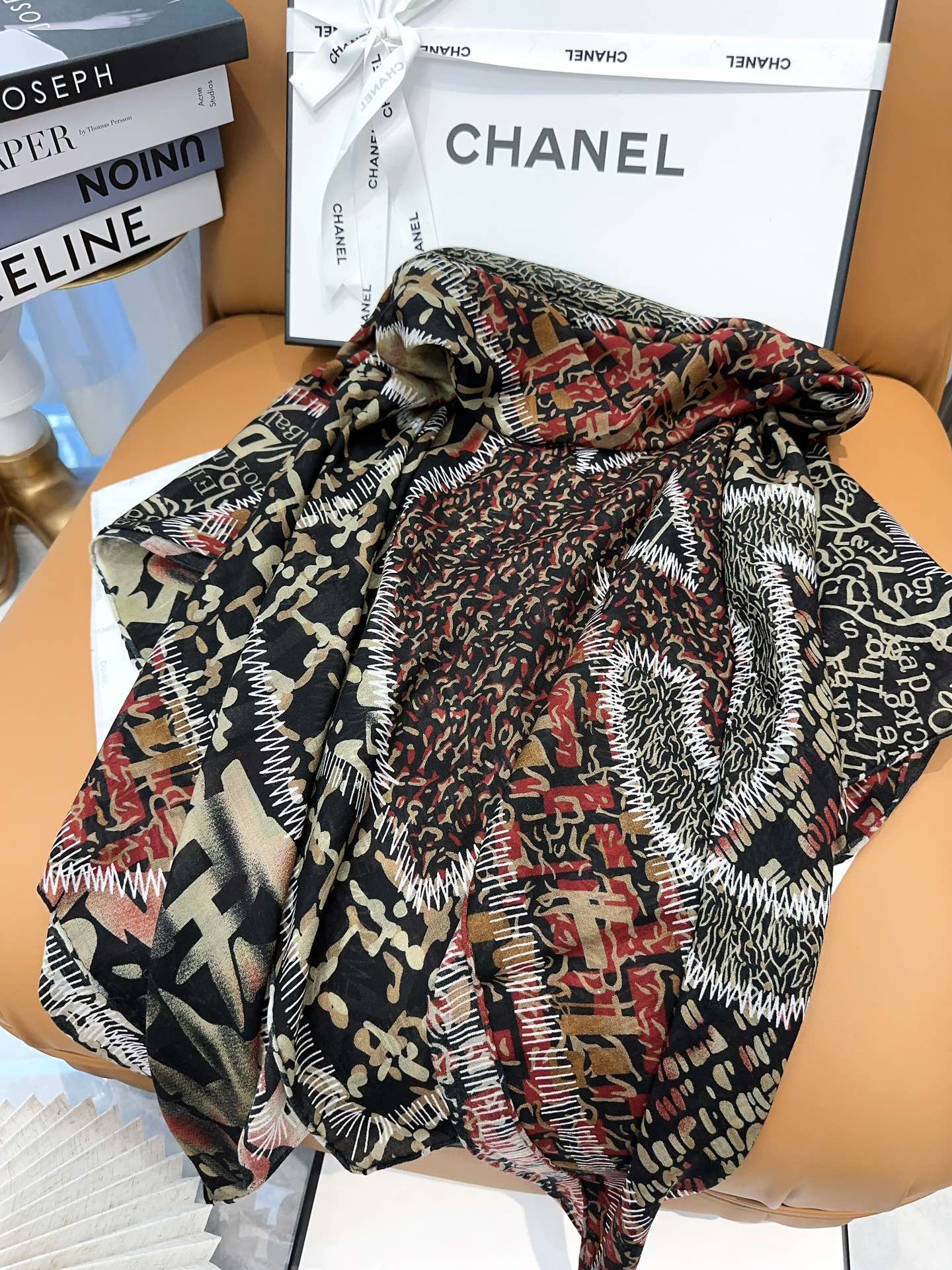 Кашемировый шарф Chanel 2024 Letter - 140-140