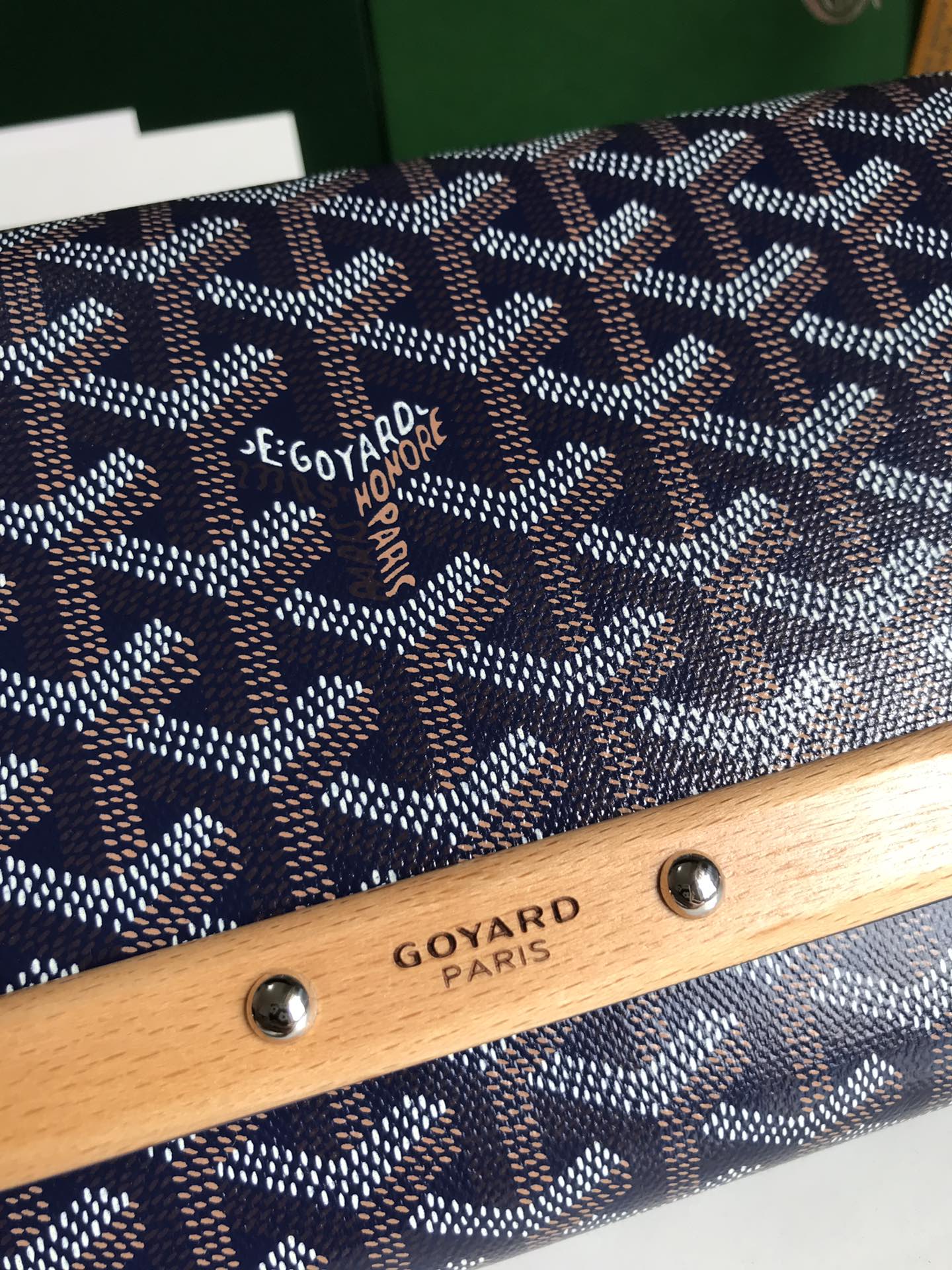 Клатч Goyard Monte Carlo, маленький, темно-синий.