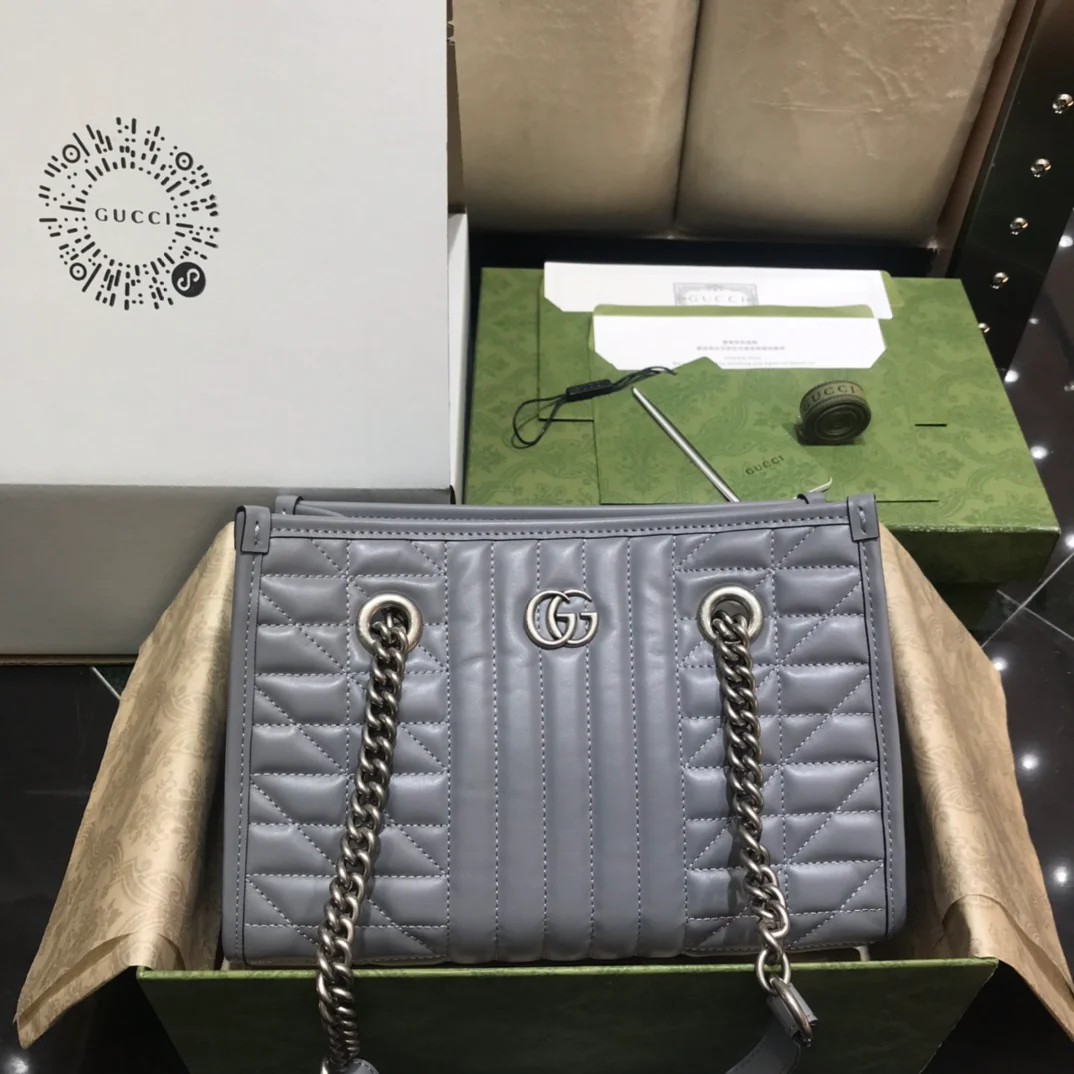 Маленькая сумка-шоппер Gucci Marmont из геометрической серии - 2 шт.