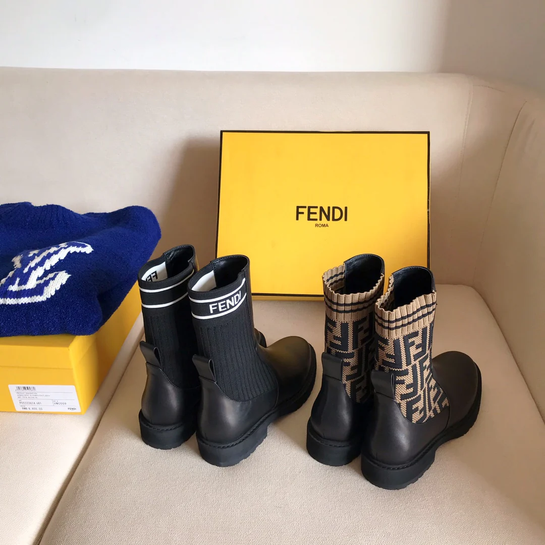 Ботинки-носки Fendi до середины икры - 1