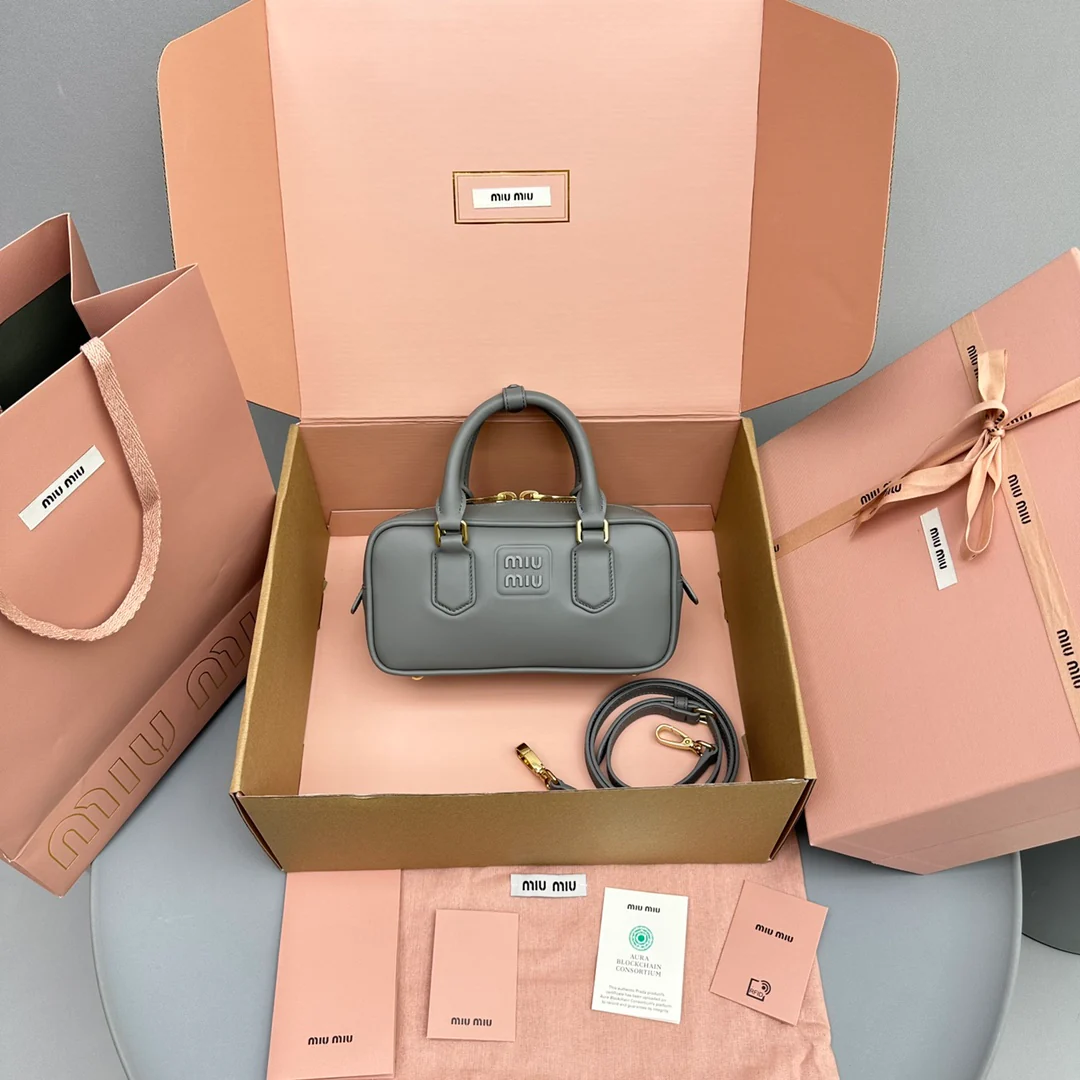 Сумка для боулинга Miu Miu - Маленькая - Серая