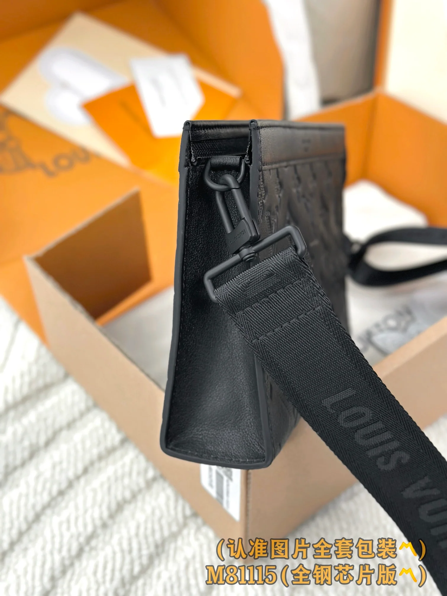 Карманный кошелек LV-m81115-gaston, новый рельефный дизайн, черный.