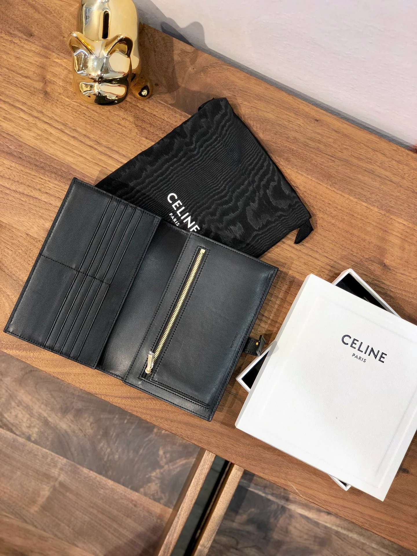 ремешок Celine, большой длинный кошелек, кожа ящерицы