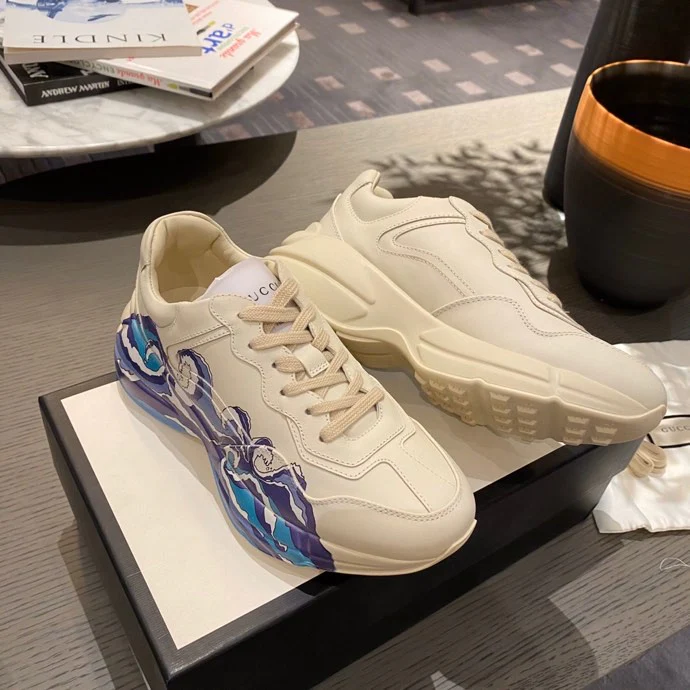 Массивные кроссовки Gucci - унисекс - 3