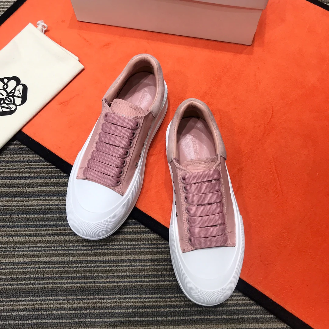 Кроссовки на платформе McQueen - розовые