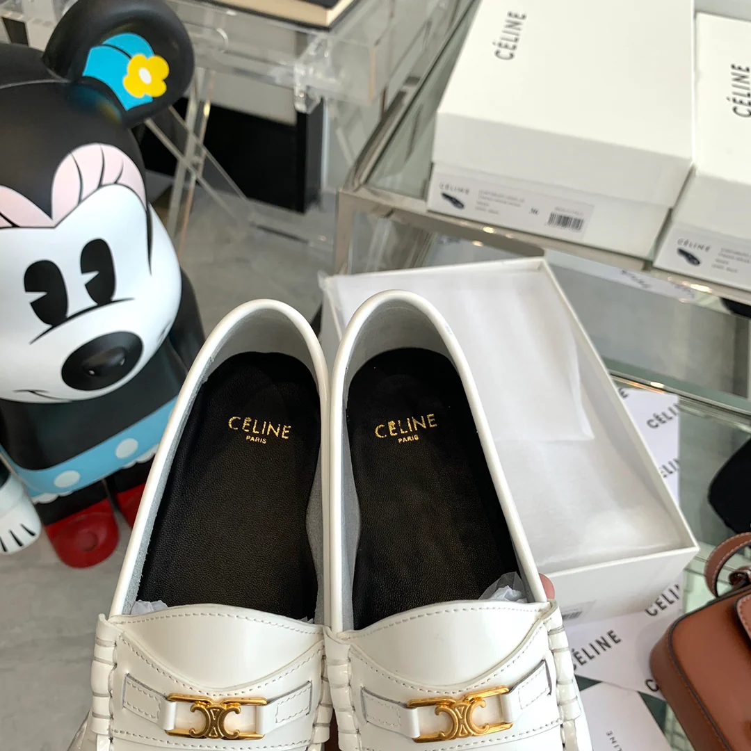 Обувь Celine - Celine - балетки - лоферы - белые