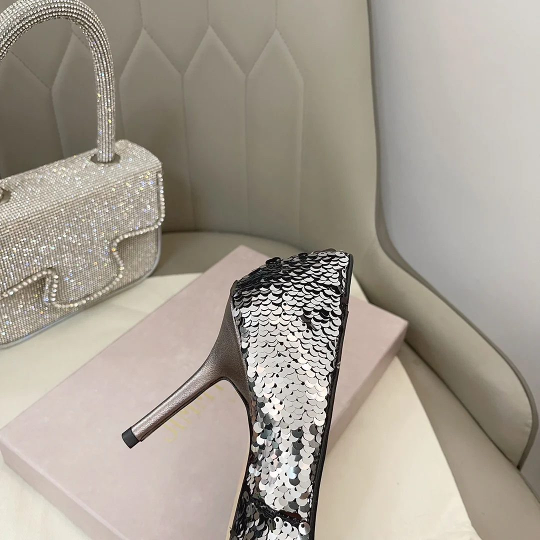 Jimmy - Туфли на шпильке с пайетками - Туфли на высоком каблуке