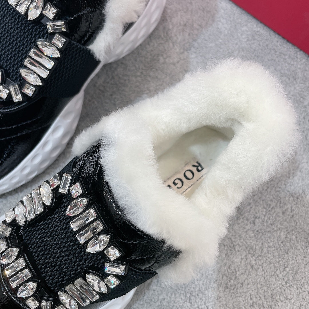 Кроссовки RV-21SS Осень/Зима, новые классические, с ромбовидной пряжкой, белая подкладка.