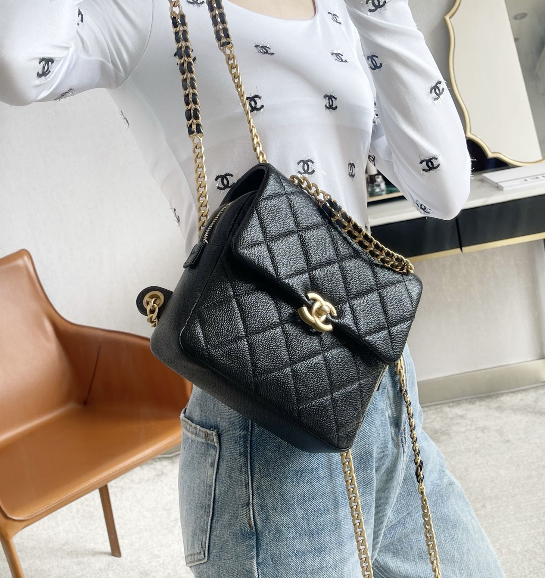 Винтажный рюкзак Chanel весна/лето 2022 - 20 см