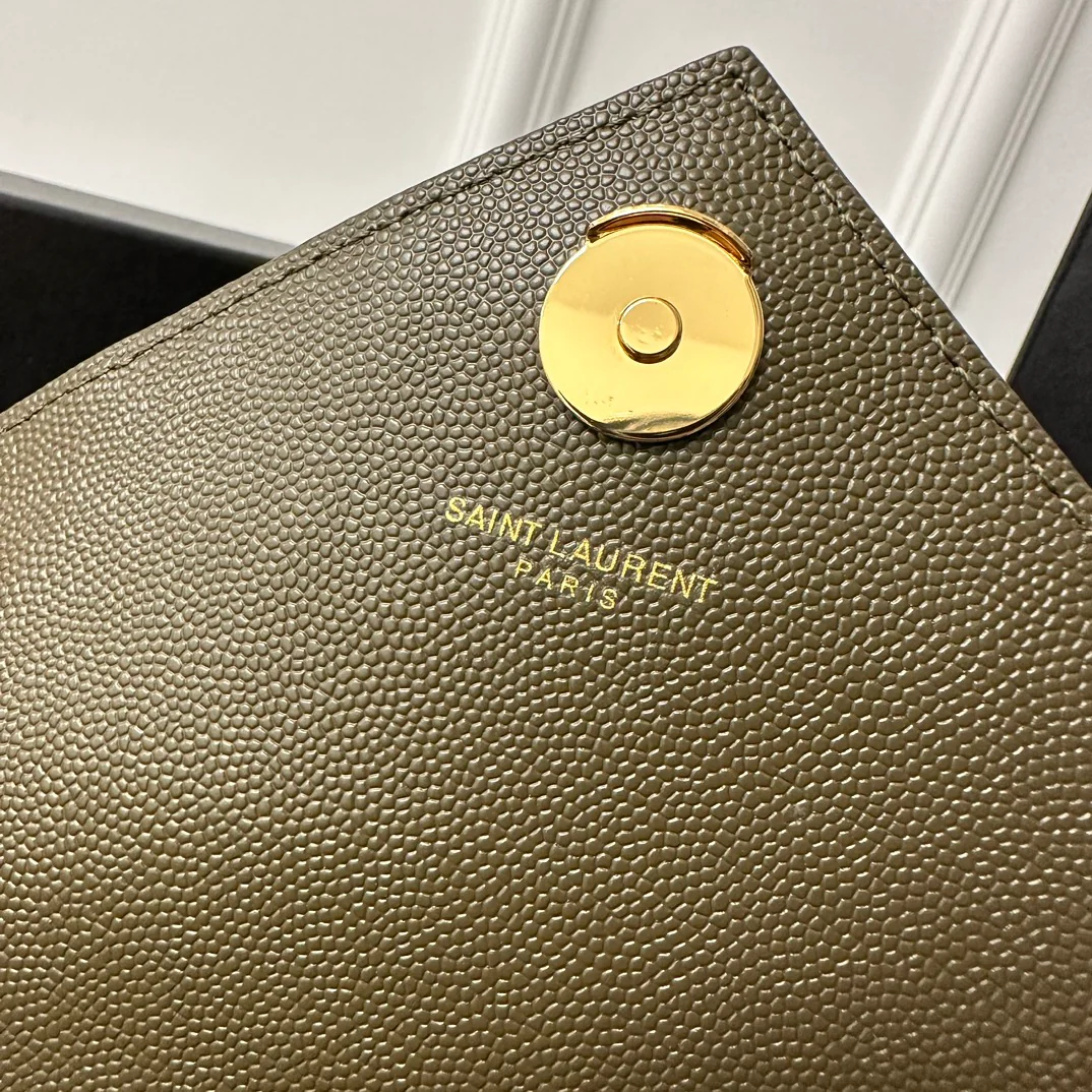 Конверт YSL, маленький, темно-зеленый