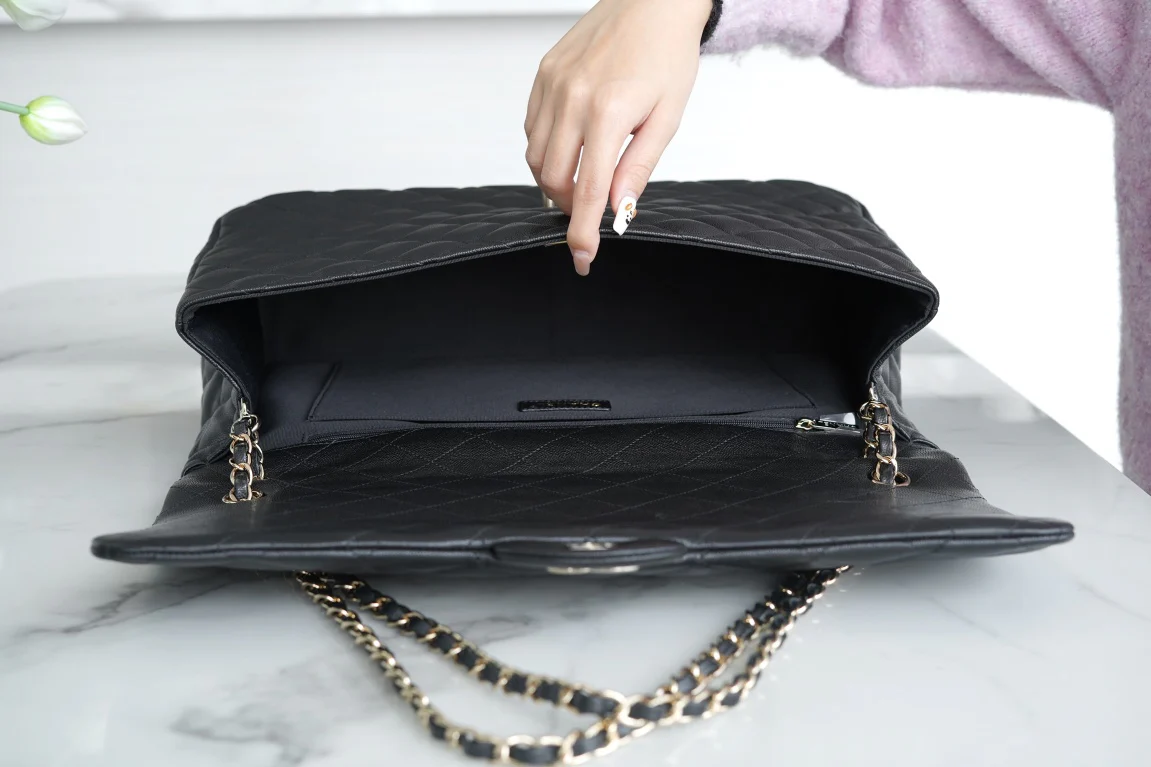 Сумка Chanel 24c Extra Large CF Chain Shoulder Bag - Caviar Black