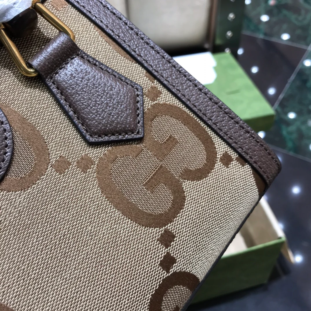 Оригинальная кожаная бамбуковая сумка Gucci