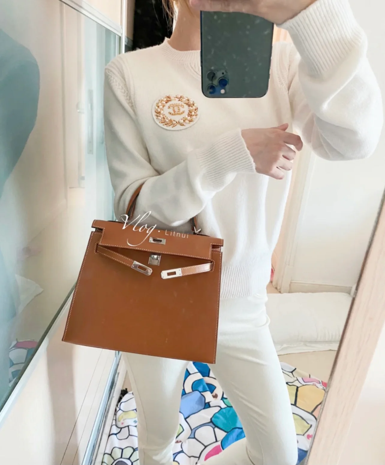 Пряжка Hermes Kelly 25 Butler Sand Gold Silver