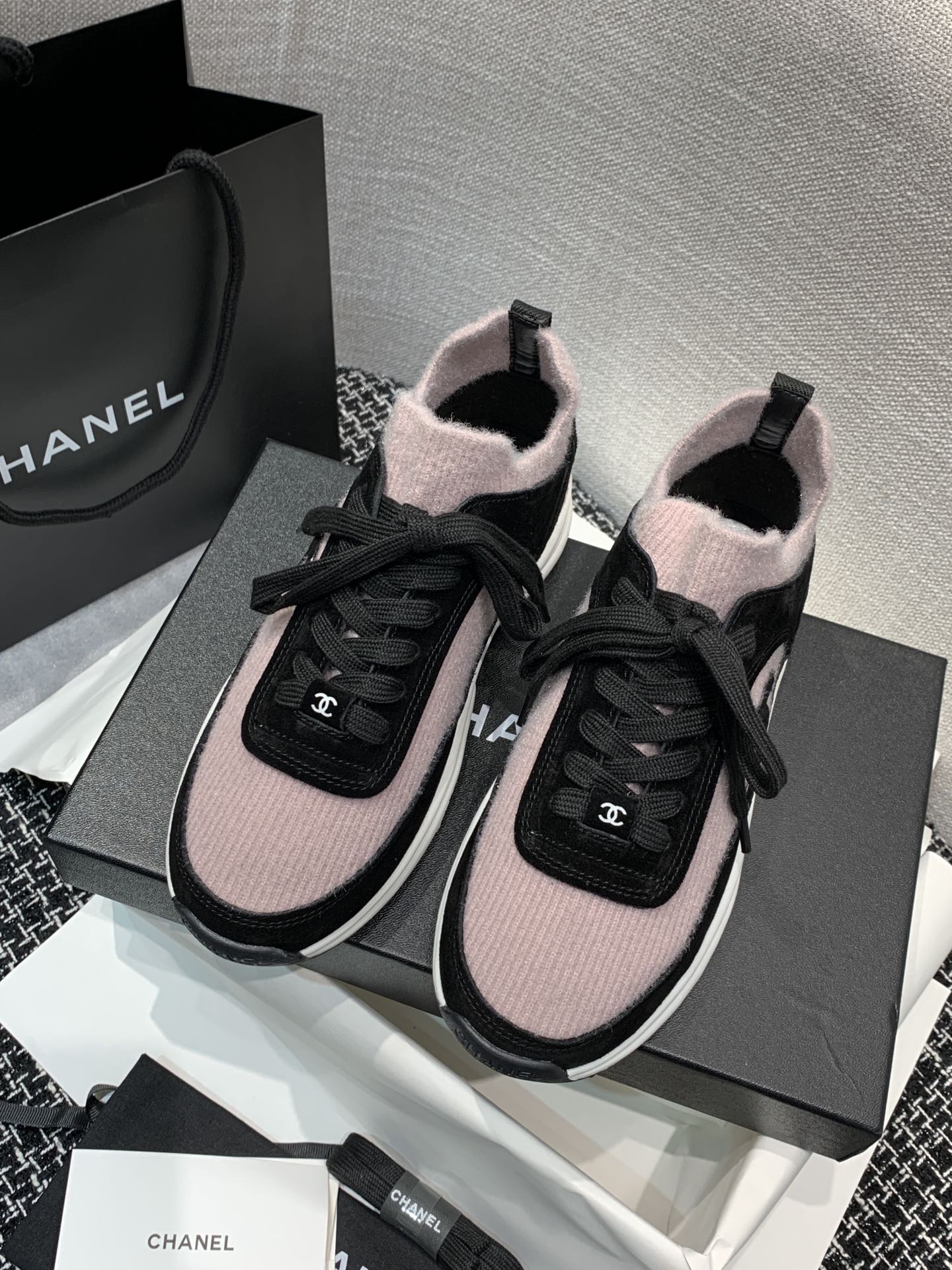 Chanel - Бестселлер витрины: дышащие шерстяные вязаные кроссовки - размеры 35-39-40-41 (изготовление на заказ)