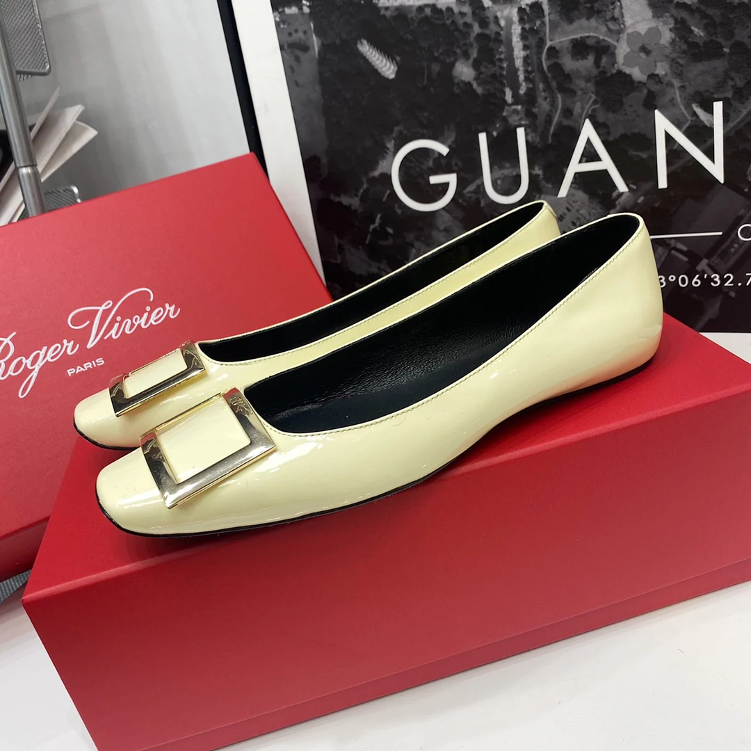 RV - Плоская подошва, квадратный носок - Светло-бежевый