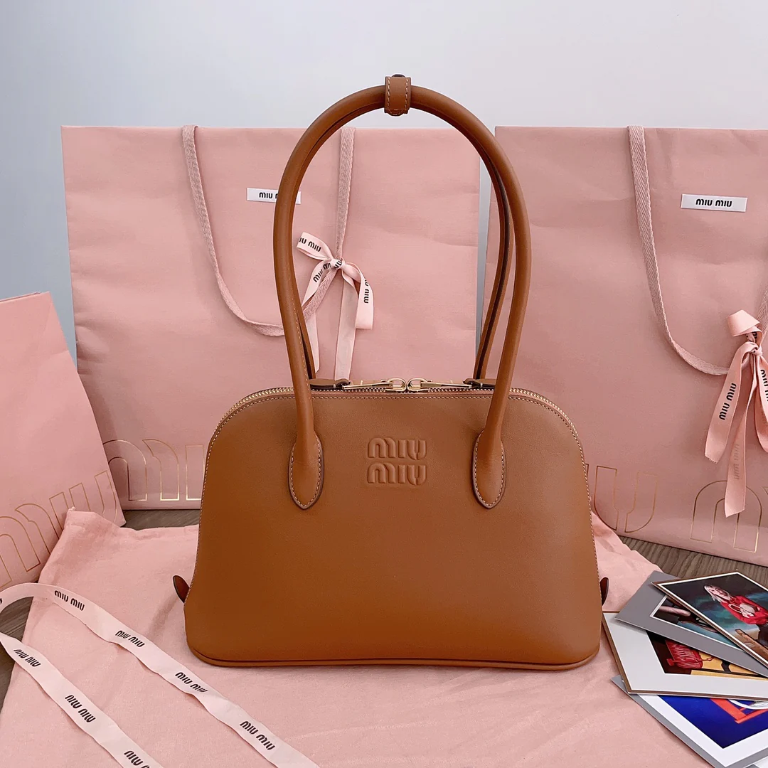 Miu Miu - Черная сумка-ракушка - Коричневая