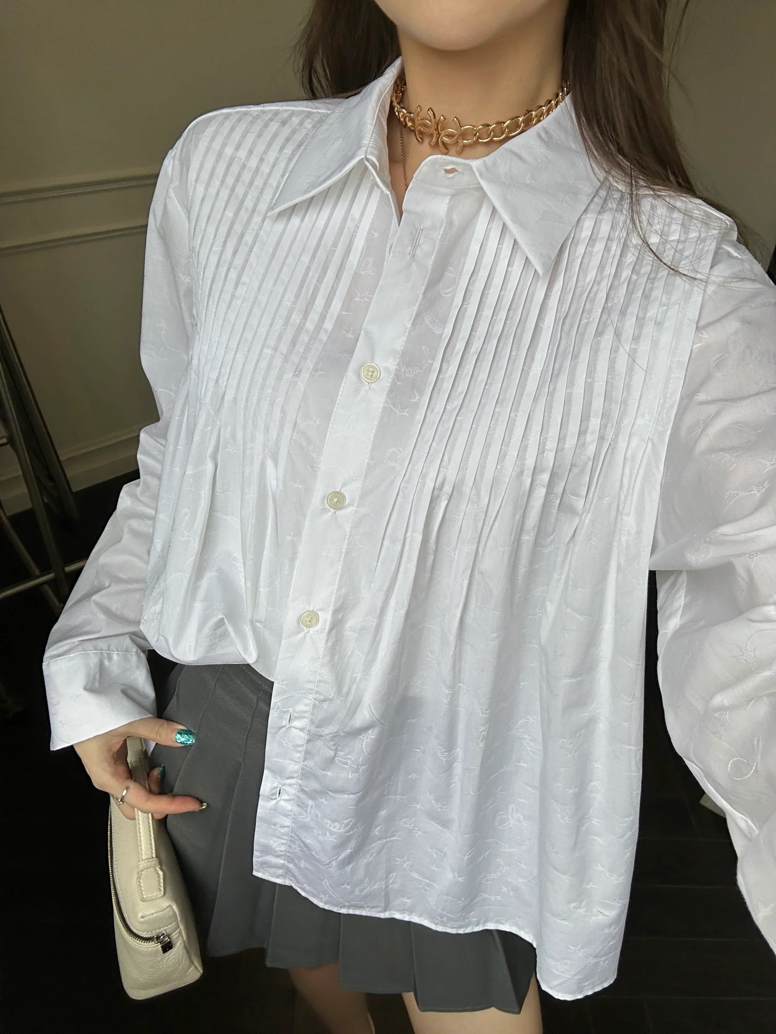 Chanel - 2403 - 24 Новая рубашка-гармошка ранней весны