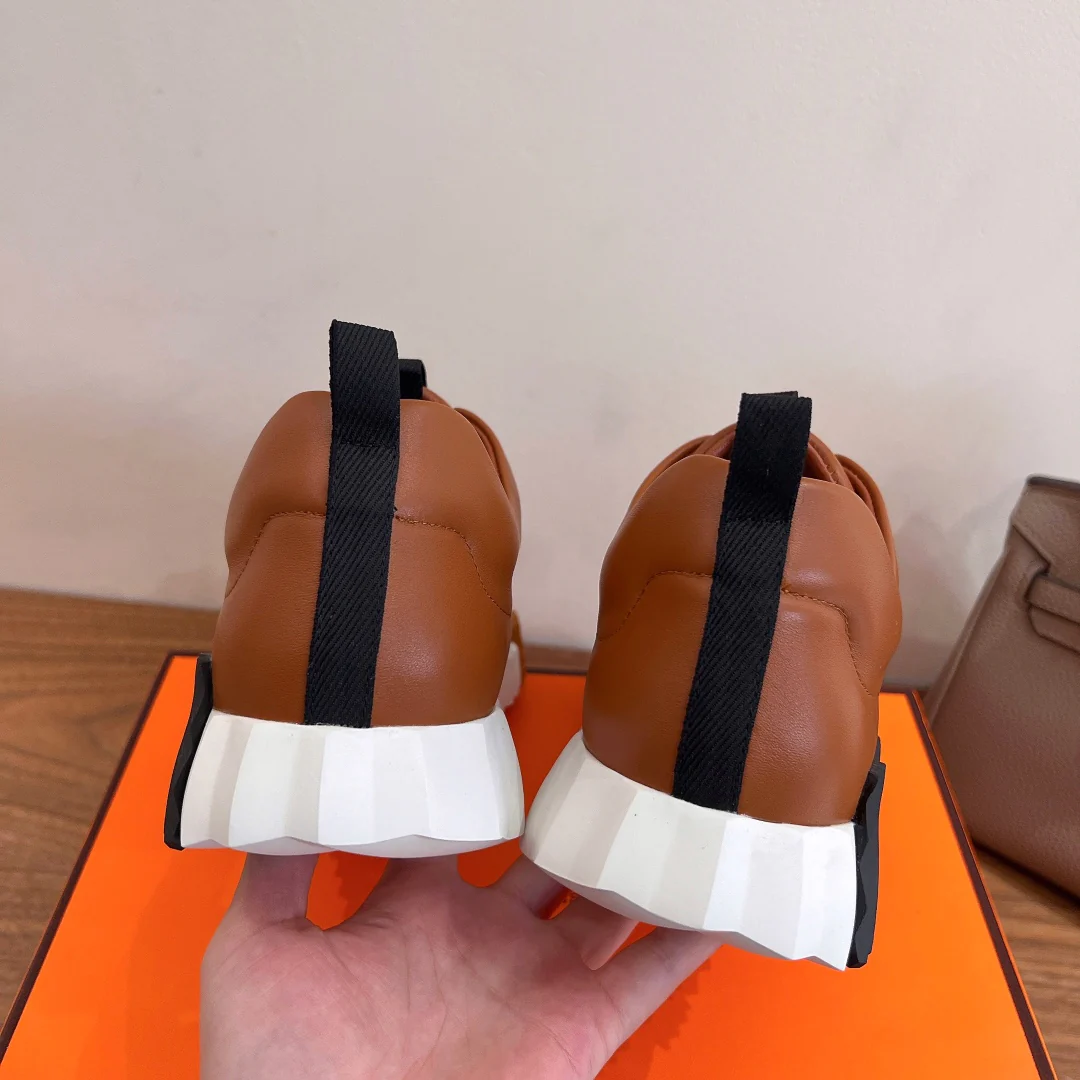 Повседневные туфли Hermes 2024 - коричневые