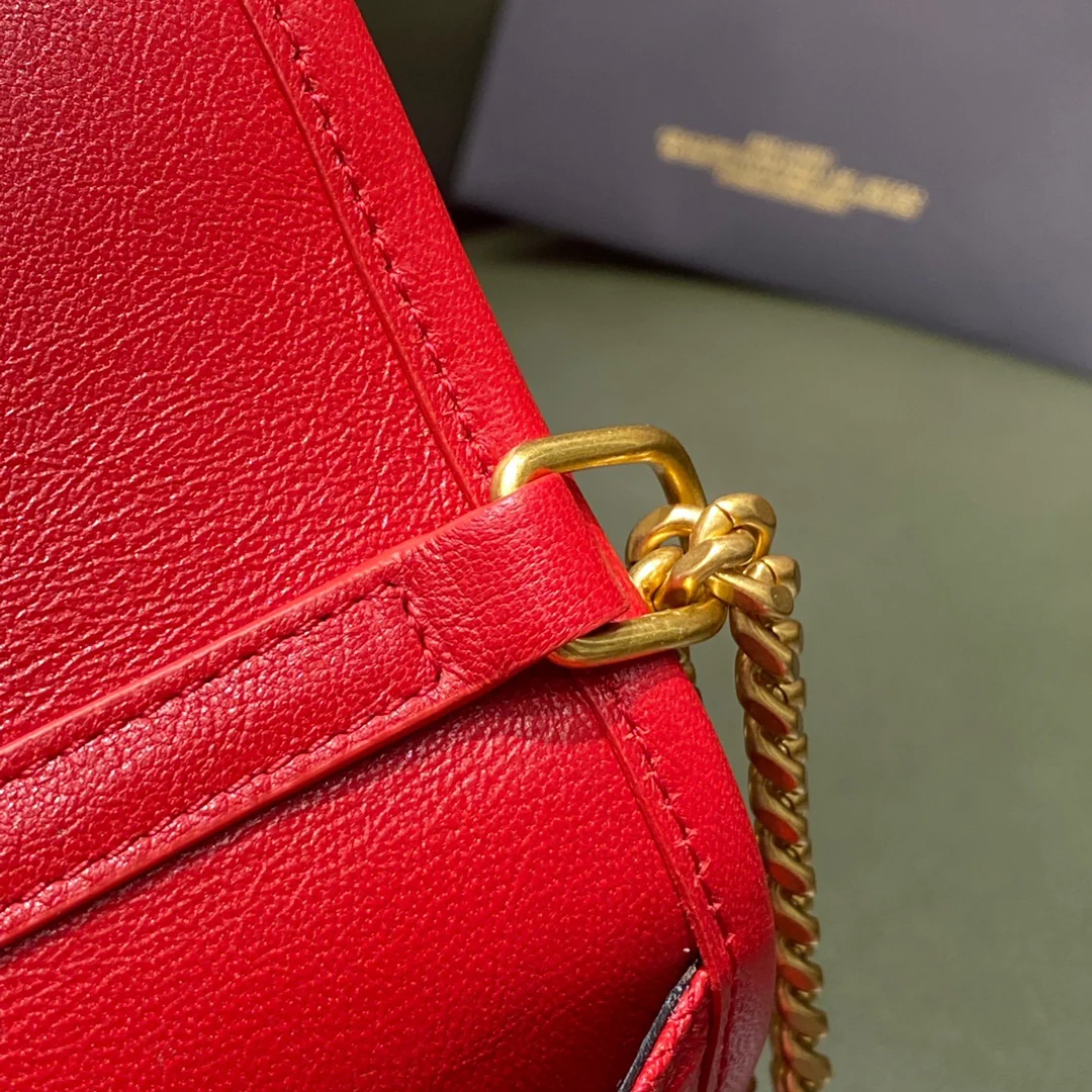 Сумка YSL-Becky из овечьей кожи с ромбовидной стёжкой и цепочкой - 2 шт.