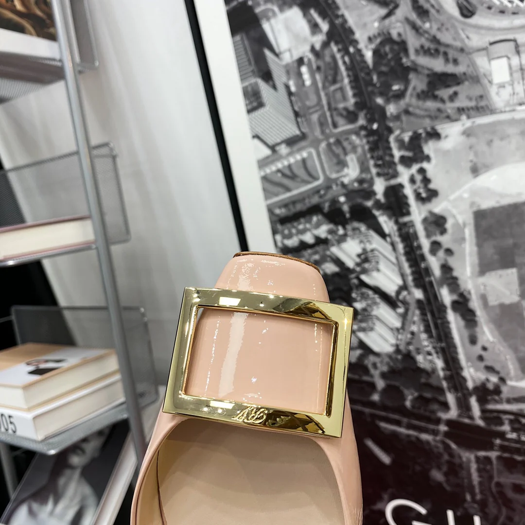 RV-Flat Bottom Hollow Square Toe-Cherblossom Pink