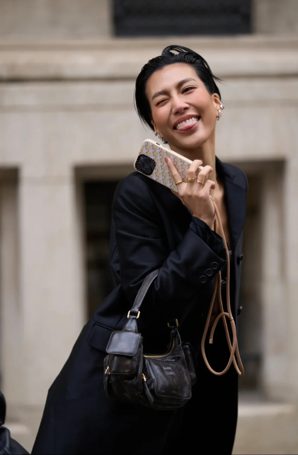 Сумка-карман Miu Miu из кожи наппа — винтажный коричневый