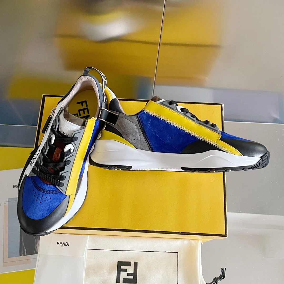 Fendi - Кроссовки и повседневная обувь - Сине-желтые