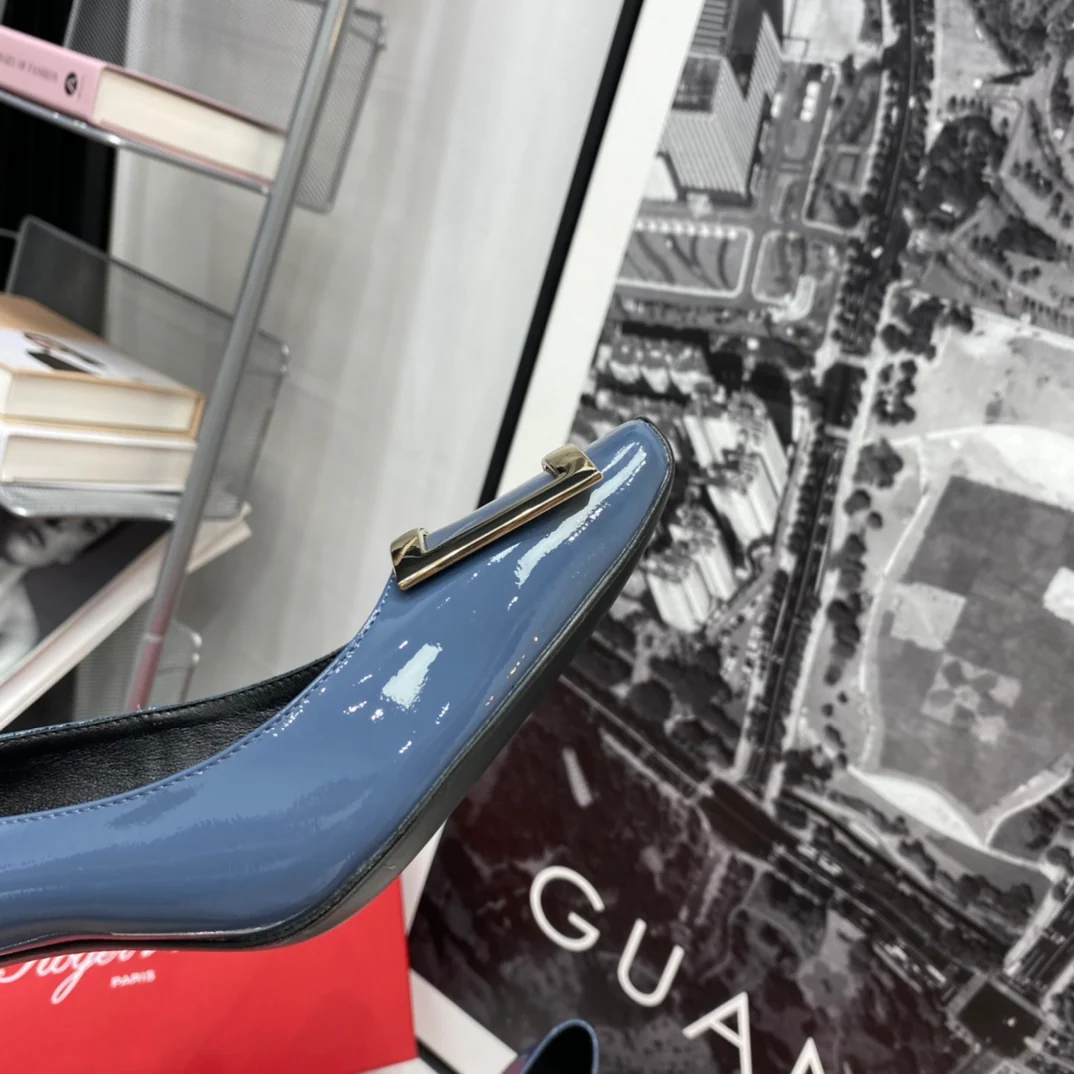 Каблук-банан RV-7-5 см - Туманно-голубой