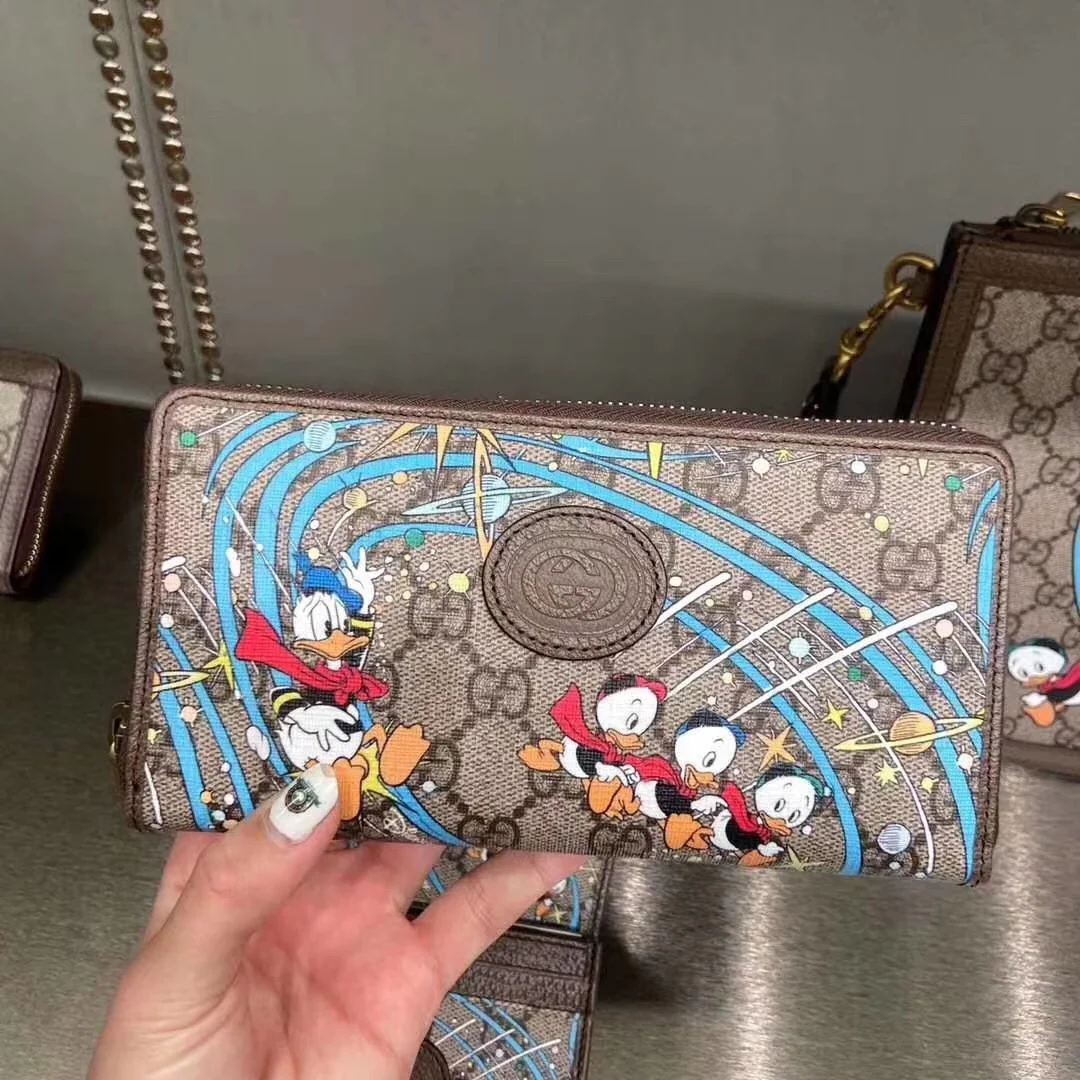 Gucci-唐老鸭系列拉链长夹