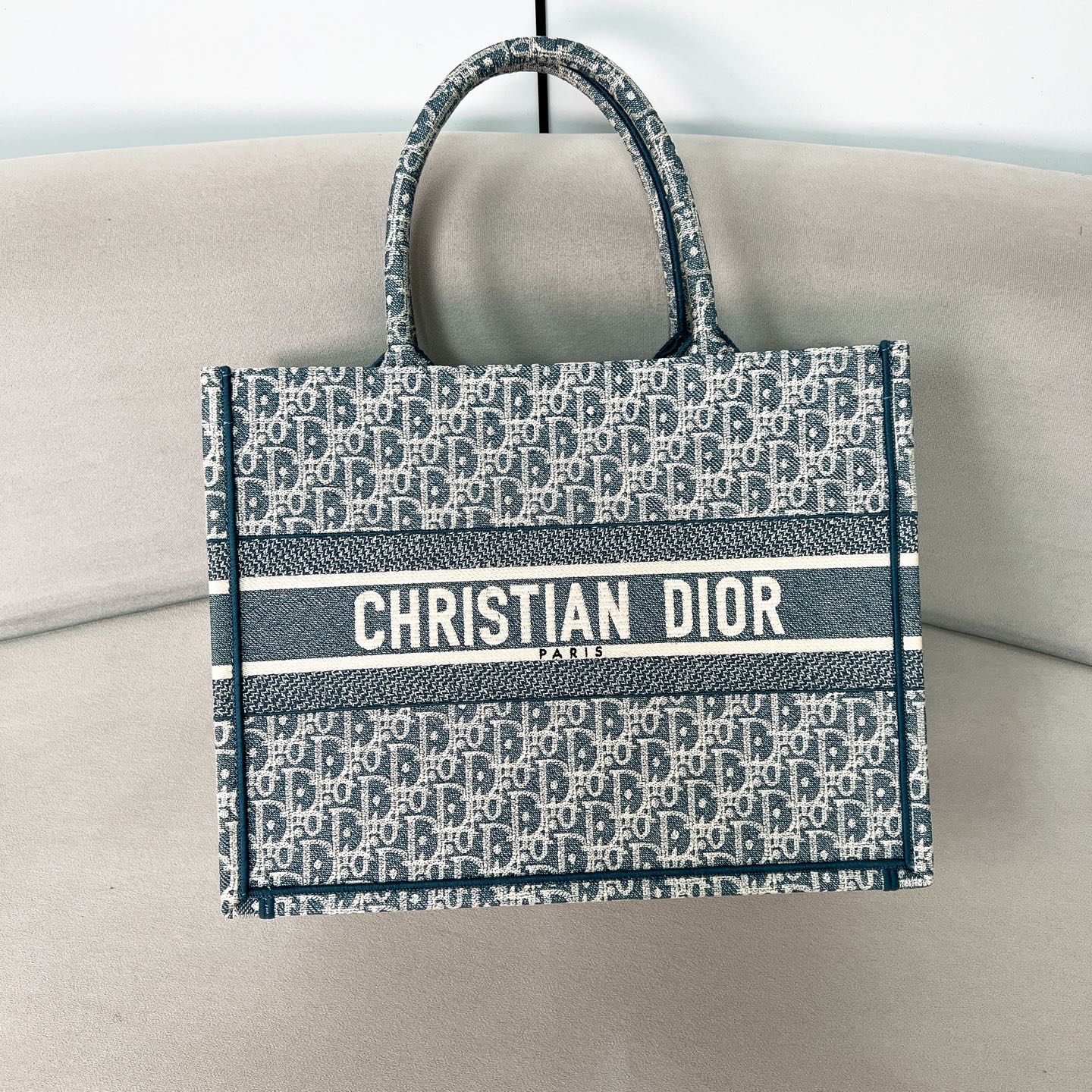 Сумка-шоппер Dior Booktote - Маленькая - Сине-зеленая