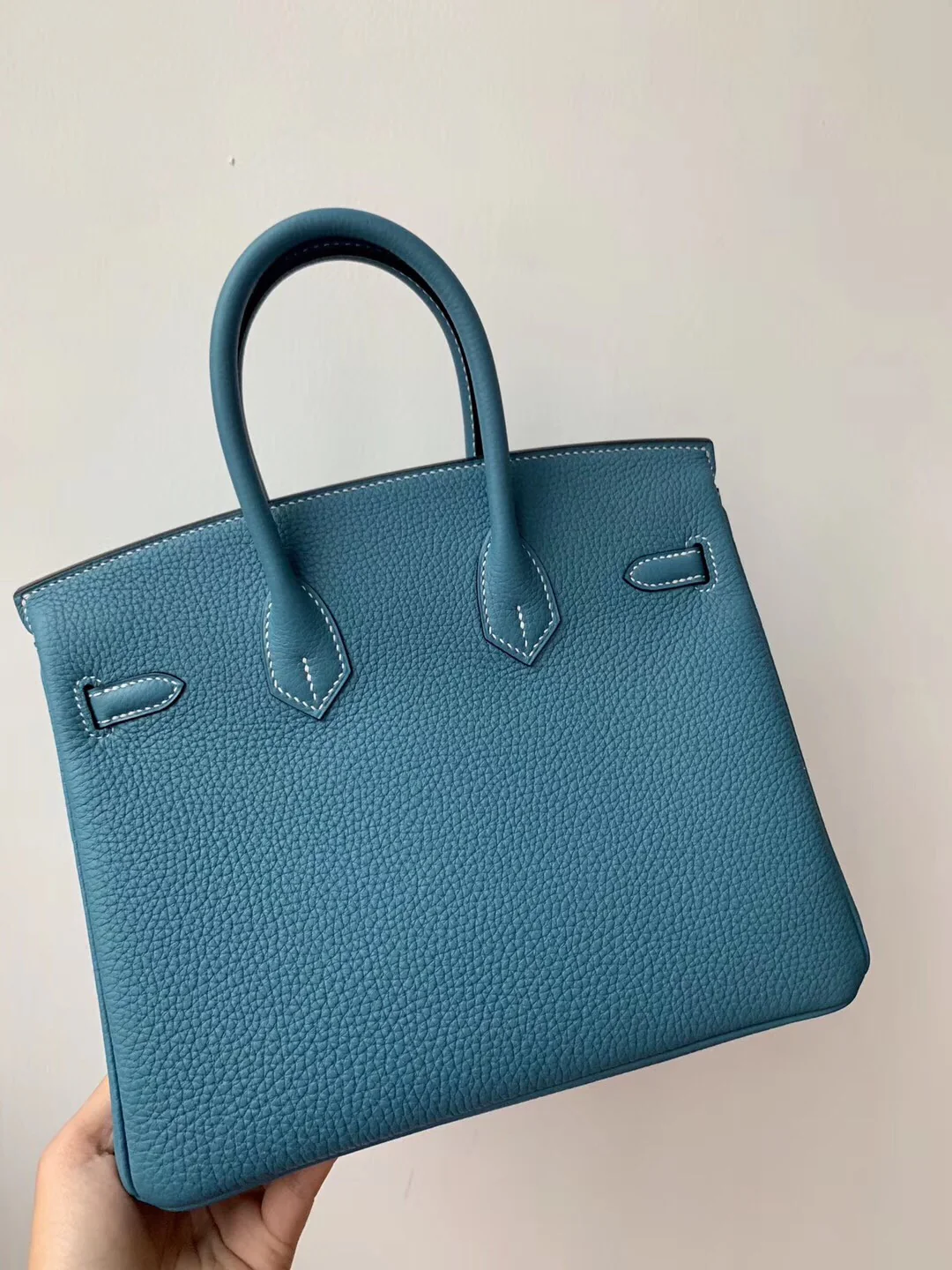 Сумка Hermes Birkin 25 Togo 75 Denim Blue с золотой пряжкой