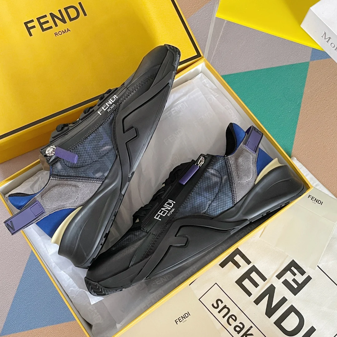 Fendi - Повседневные кроссовки - Серо-голубые